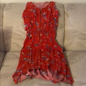 Flower high-low dress